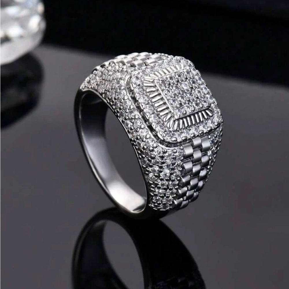 NEW GEOMETRIC SILVER COLOR RING - Picture 2 of 7